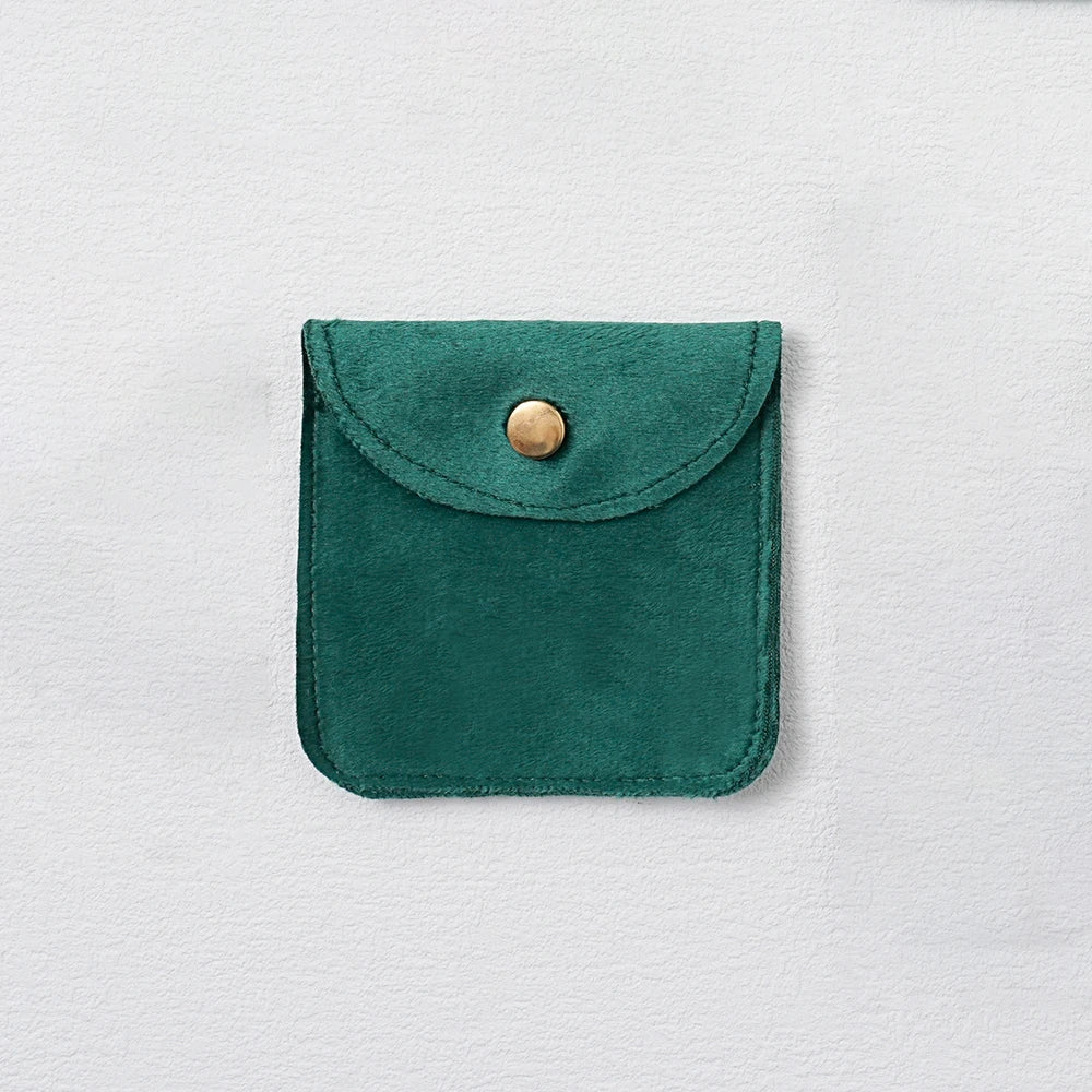 CN Velvet Jewellery Packaging Pouches 10 Pcs Snap Button Bags For Rings Earrings Bracelet Necklace Storage Gift