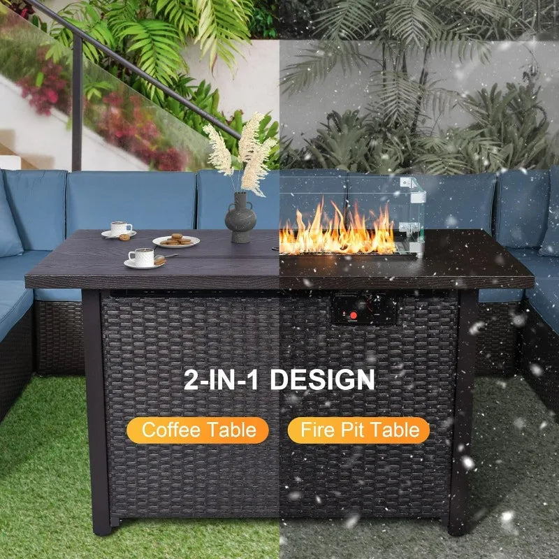 Propane Fire Pit Table With Auto Ignition And 50,000 BTU