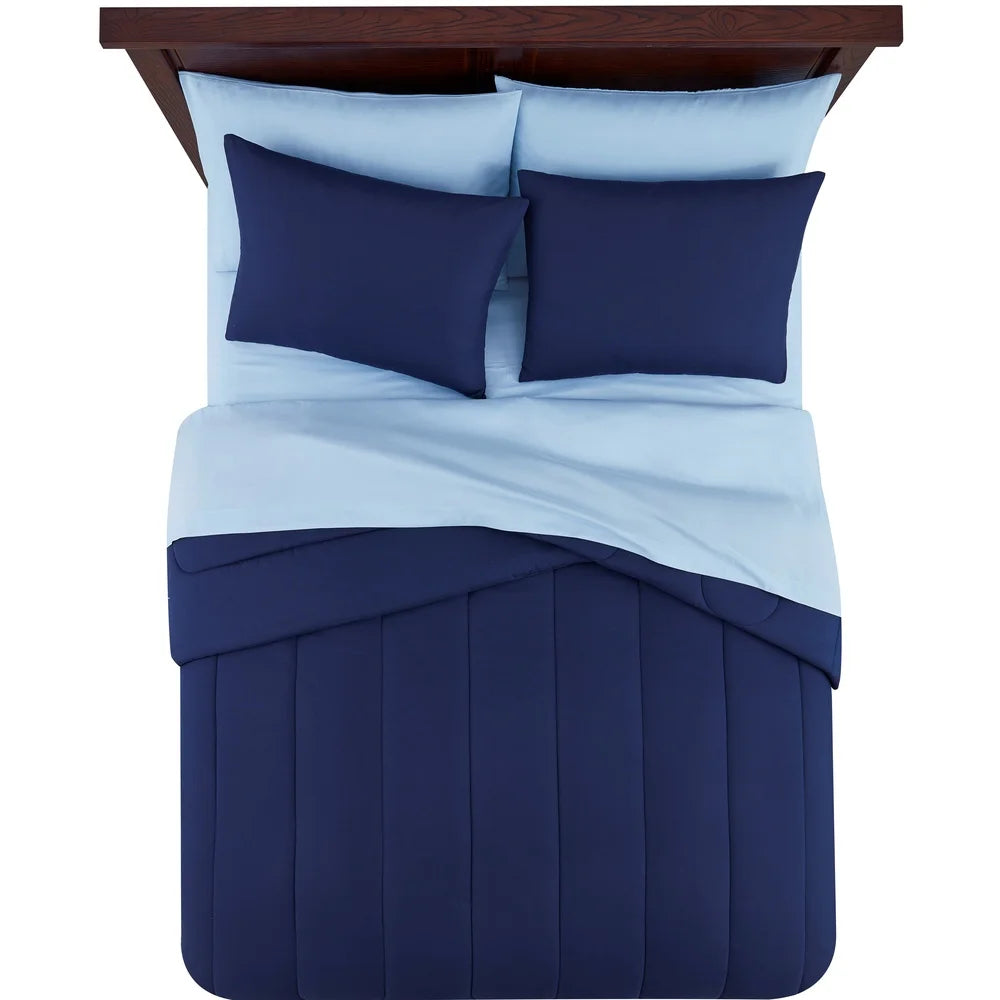 DUTRIEUXCN Reversible 7 Piece Bedding Set Polyester