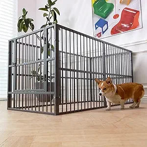 Heavy Duty Dog Playpen With Door For Indoor Outdoor Use