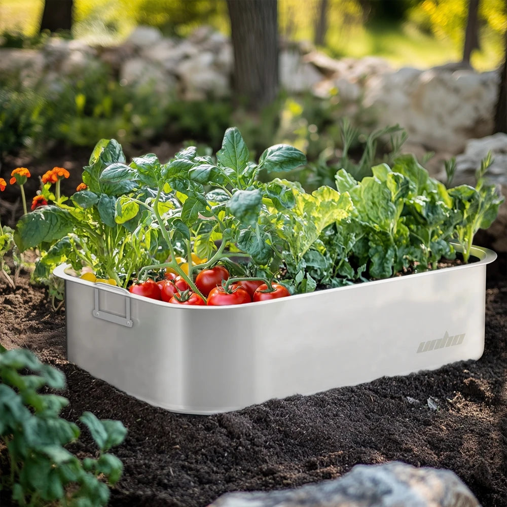 Wisfor Raised Garden Bed Stainless Steel Planter Box Indoor