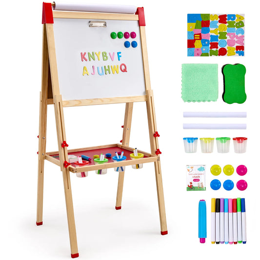 SucceBuy Magnetic Drawing Board For Kids Double Sided Art Easel