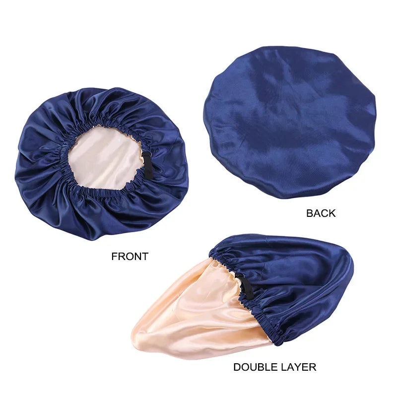 Gathertop Satin Bonnet For Sleeping Adjustable Sleep Cap