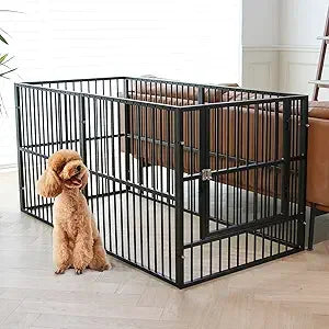 Heavy Duty Dog Playpen With Door For Indoor Outdoor Use