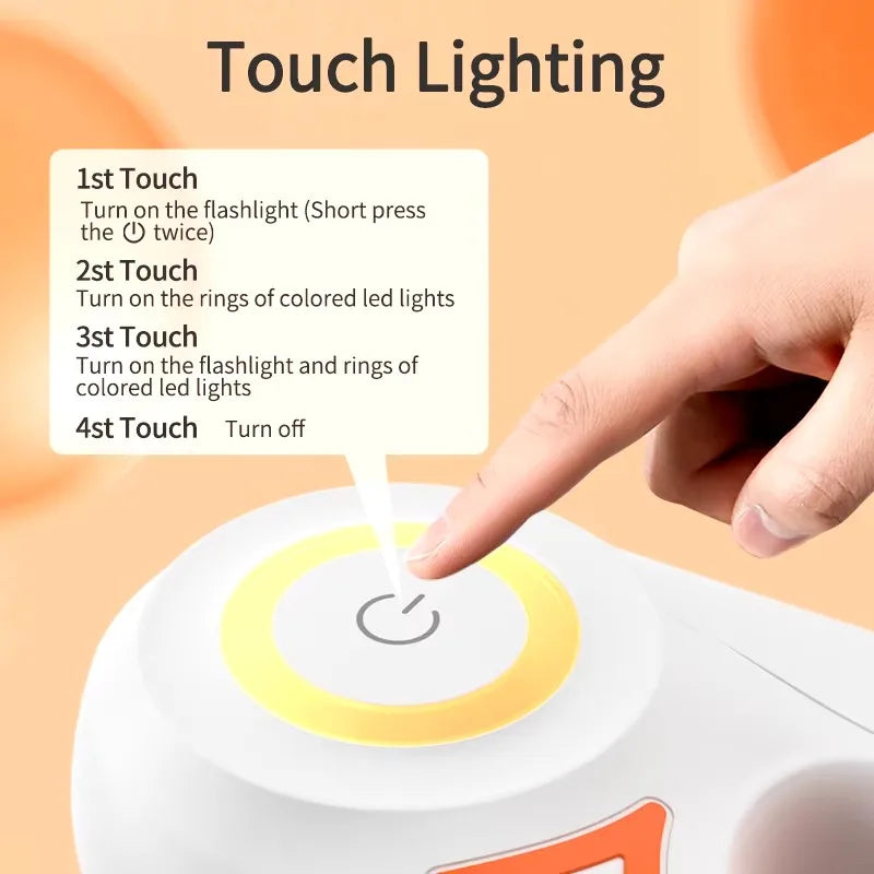 Booteely Retractable Dog Leash With LED Light Nylon Lead