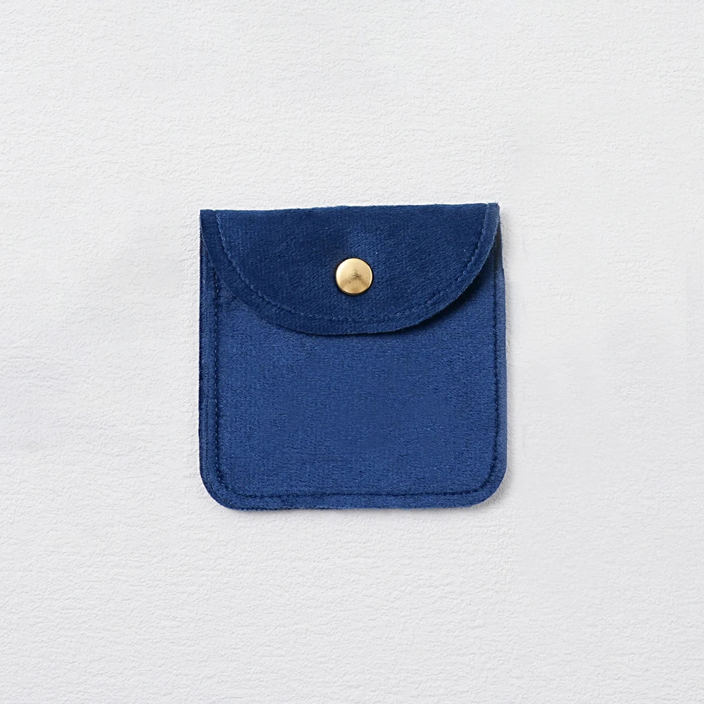 CN Velvet Jewellery Packaging Pouches 10 Pcs Snap Button Bags For Rings Earrings Bracelet Necklace Storage Gift