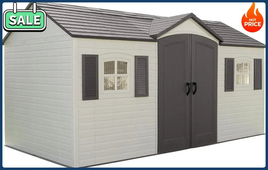 Outdoor Storage Shed Heavy Duty Garden Shelter Weatherproof UV Resistant