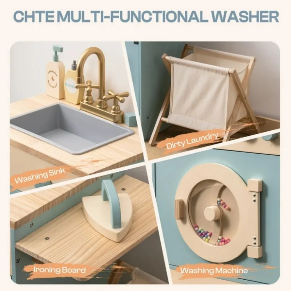 Rolife Robud Kitchen Washer Playset Pretend Washing Machine For Kids