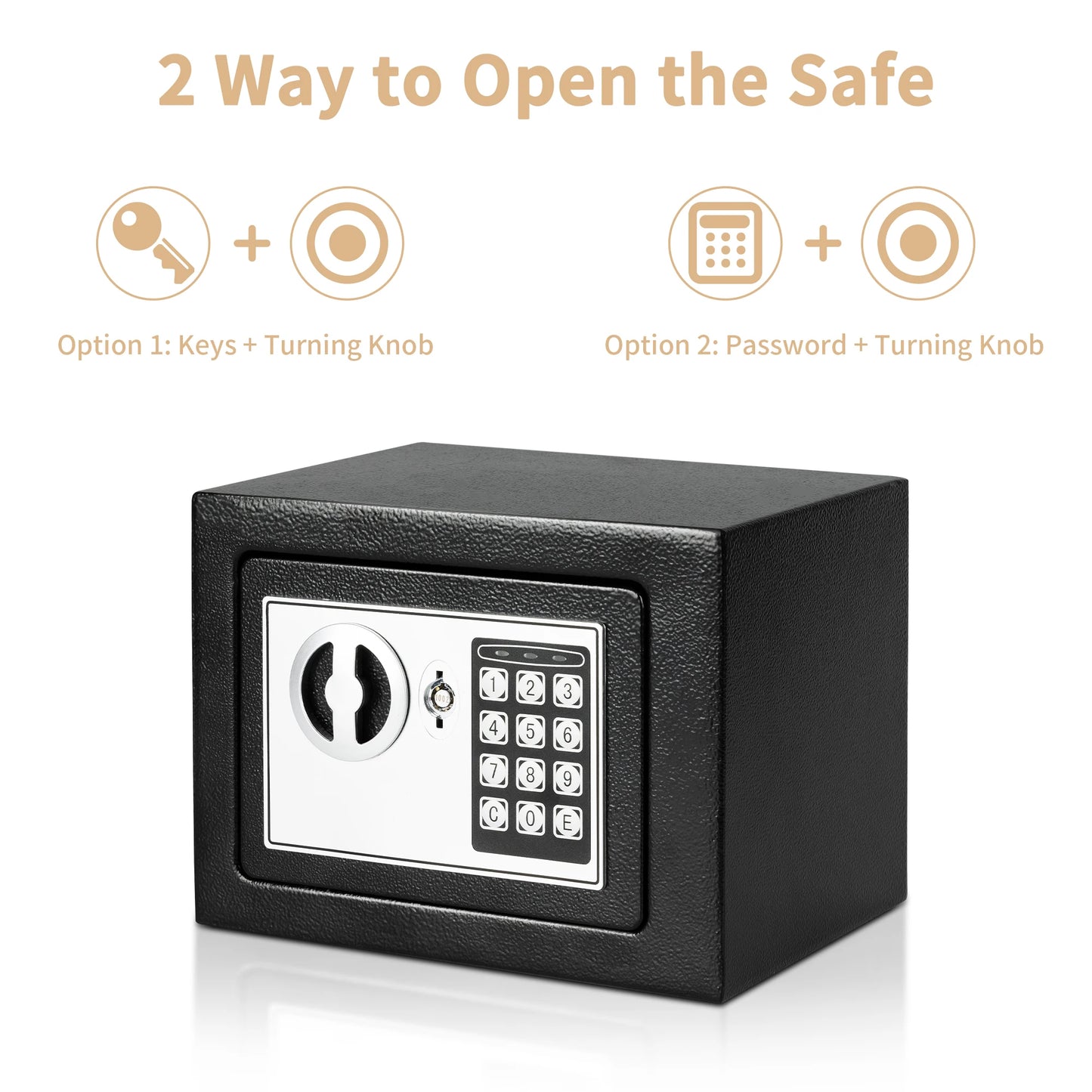 Hign-concerned Electronic Digital Safe Box Steel Money Safe Fireproof For Home Hidden Cash