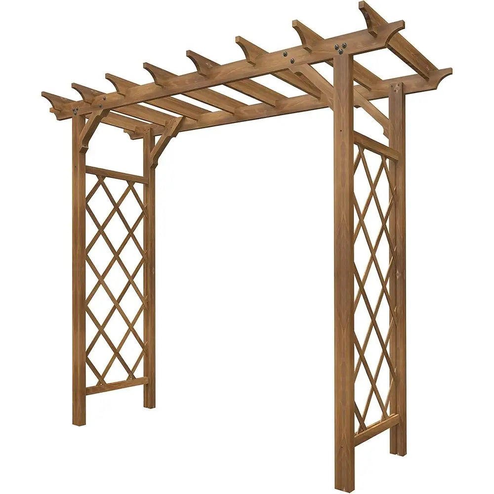Rustic Garden Decor Shade Arch Arbor Outdoor Yard Accent