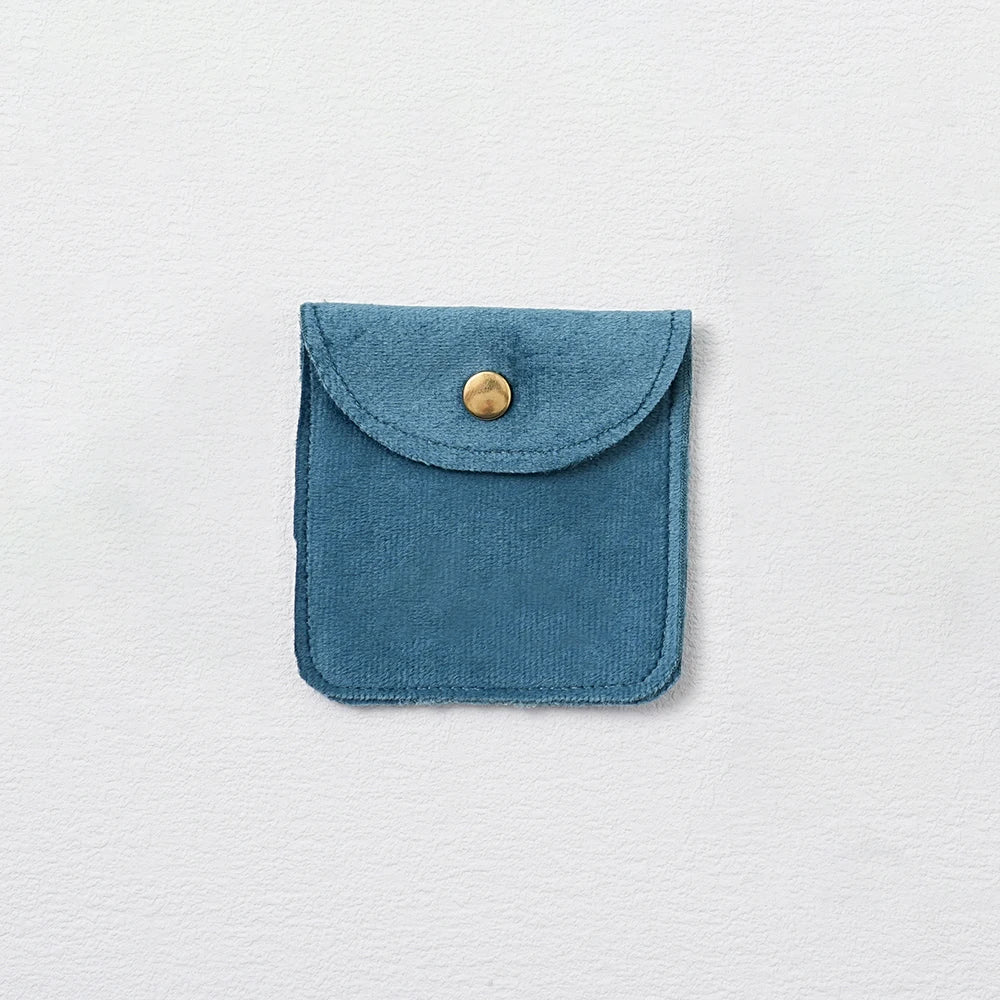CN Velvet Jewellery Packaging Pouches 10 Pcs Snap Button Bags For Rings Earrings Bracelet Necklace Storage Gift
