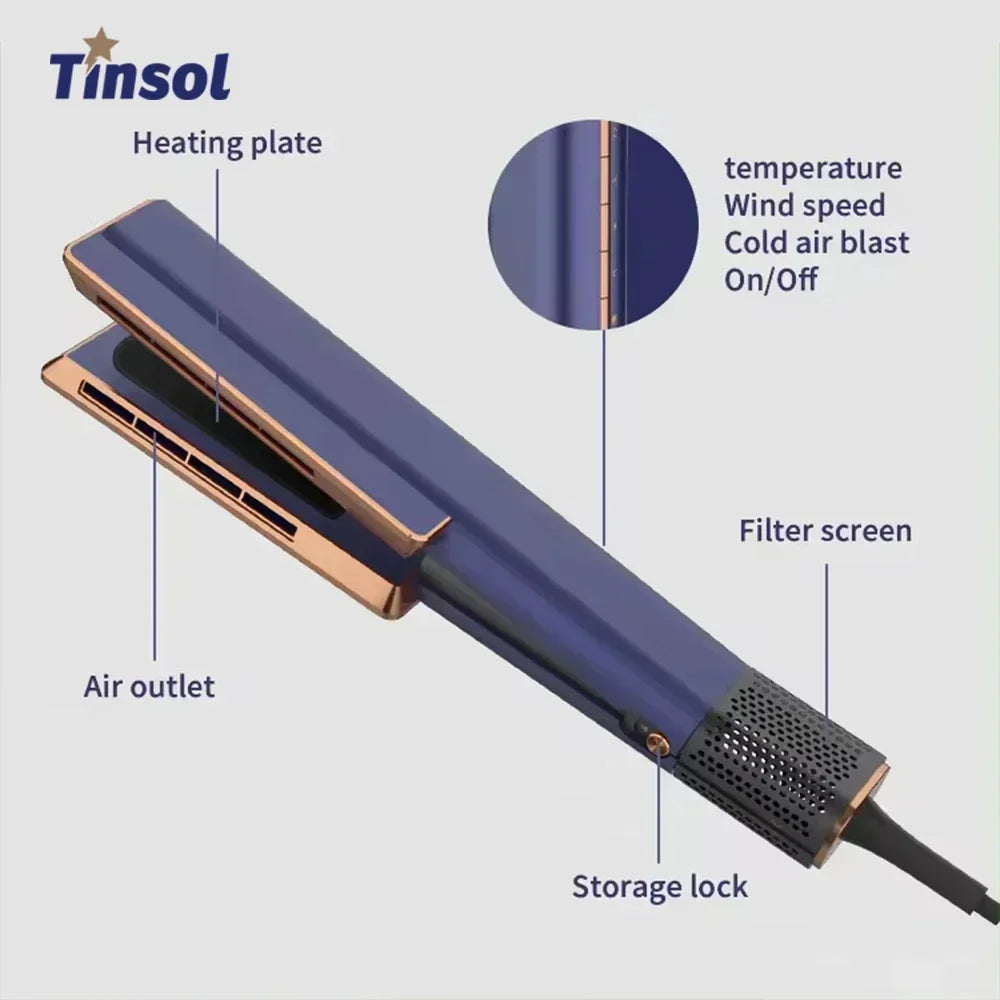 Tinsol 2 In 1 Hair Straightener And Dryer Styler Ceramic