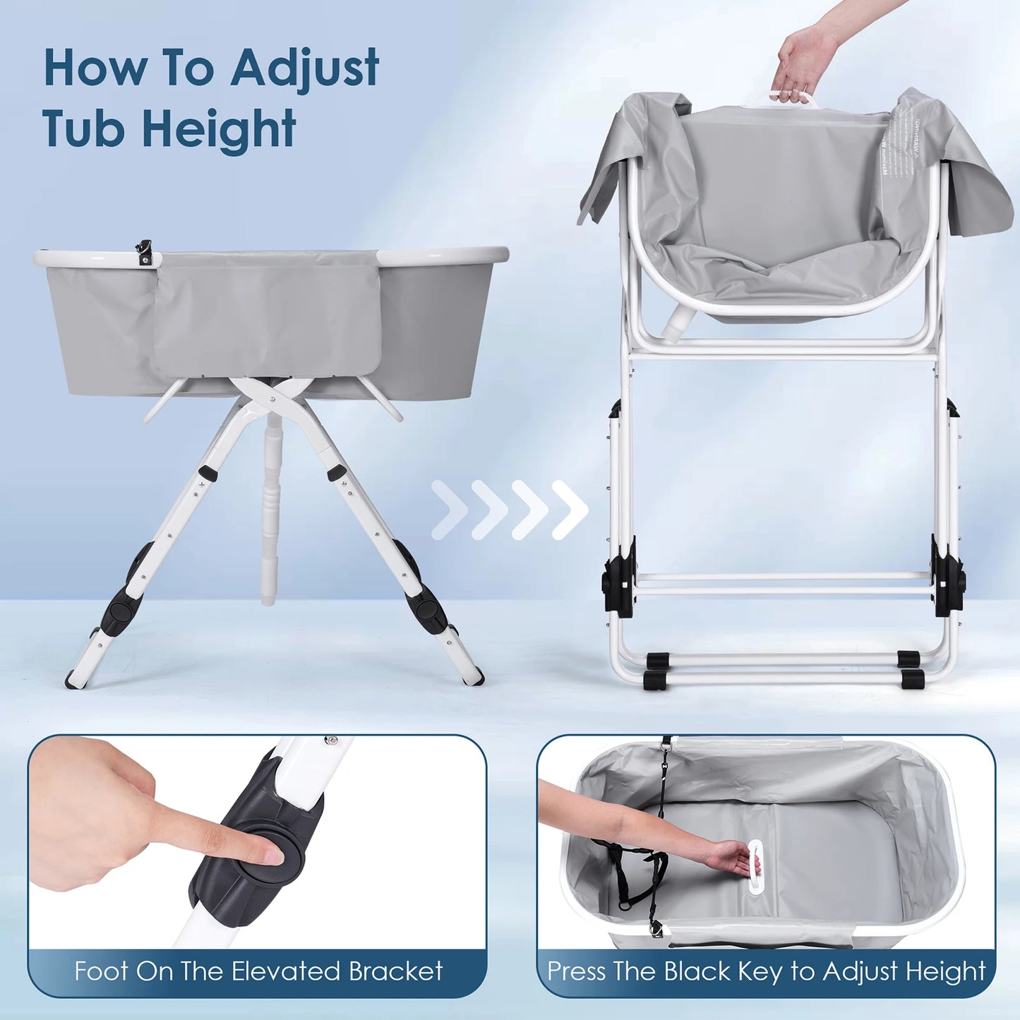 Dog Litter Portable Foldable Elevated Pet Bathtub For Dogs