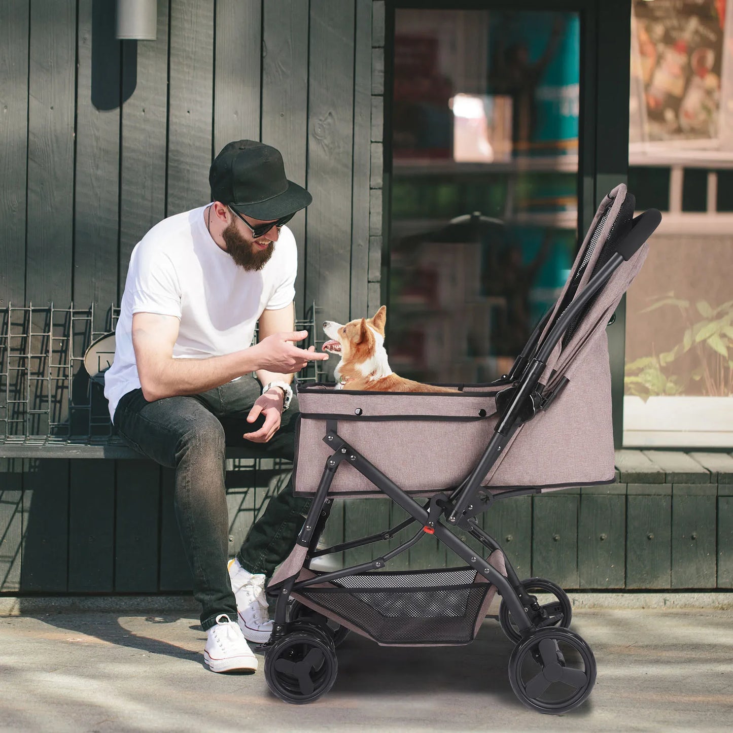 Breed Dog Stroller For Cats And Dogs With Poop Bags