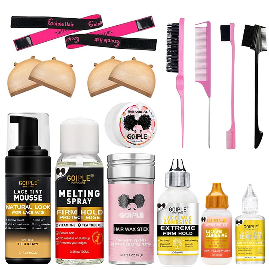 Edge Control Waterproof Lace Glue Set For Front Wigs
