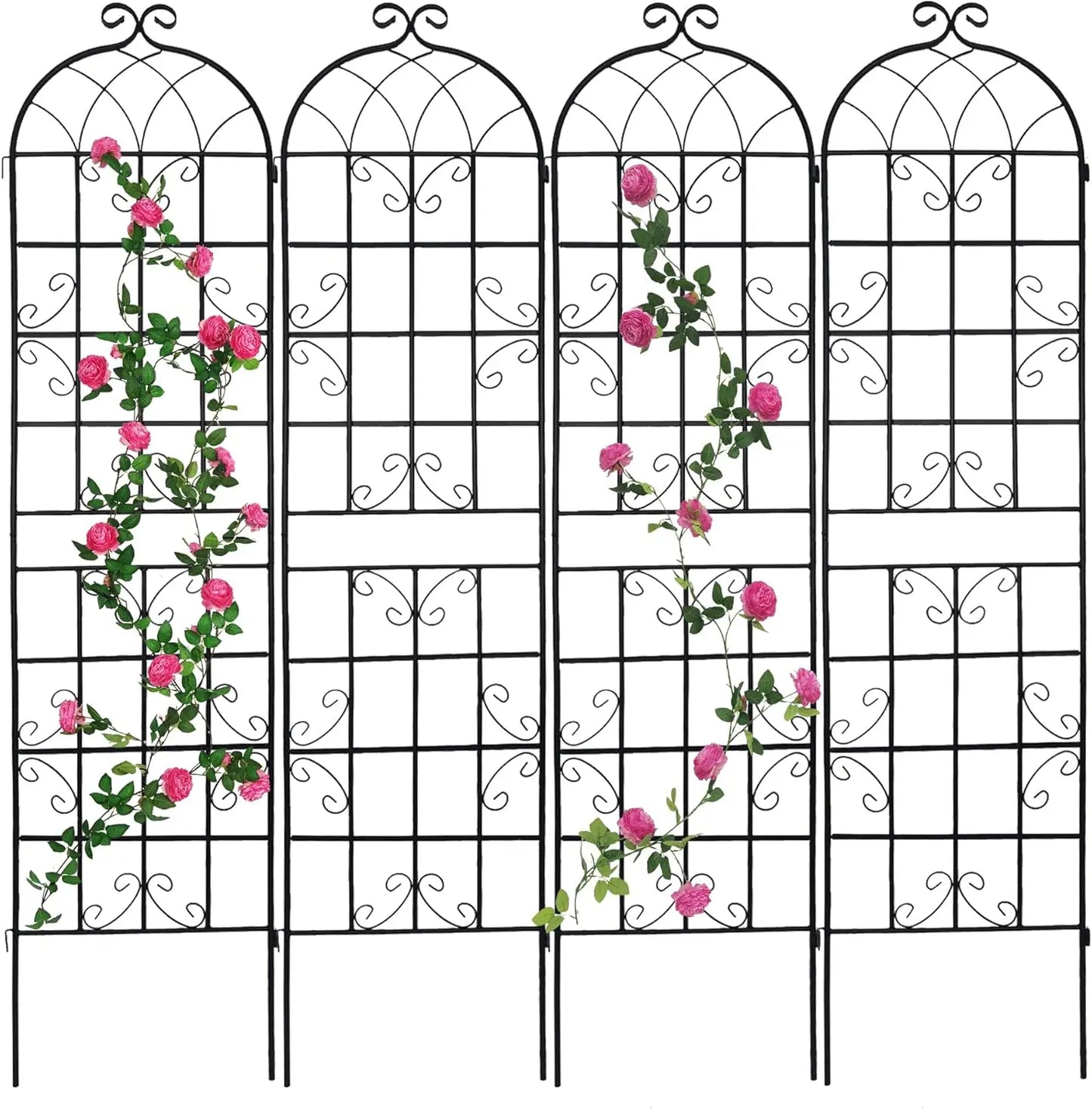 Twister.CK Garden Trellises 4 Pack Metal Plant Support