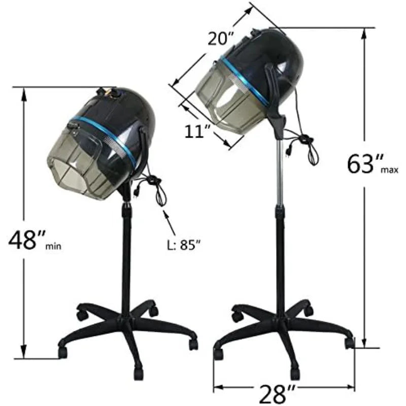 XMSJ 1300W Adjustable Hooded Hair Dryer For Salon Use