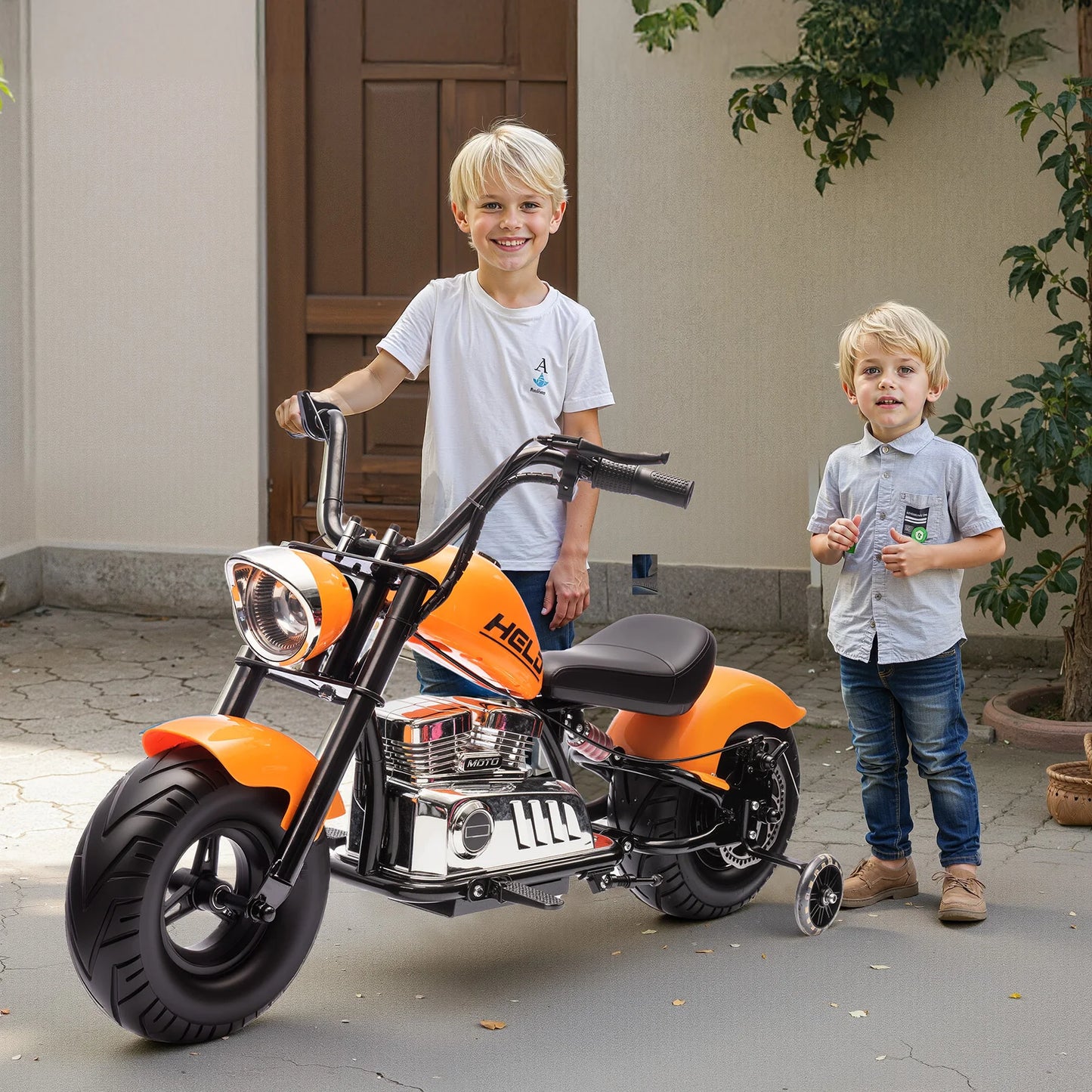 24V Kids Electric Dirt Bike,2-Wheeler Electric Motorcycle,Battery Powered Ride on Toy Car for Aged 8+ Big Kids Gift,w/ Handbrake