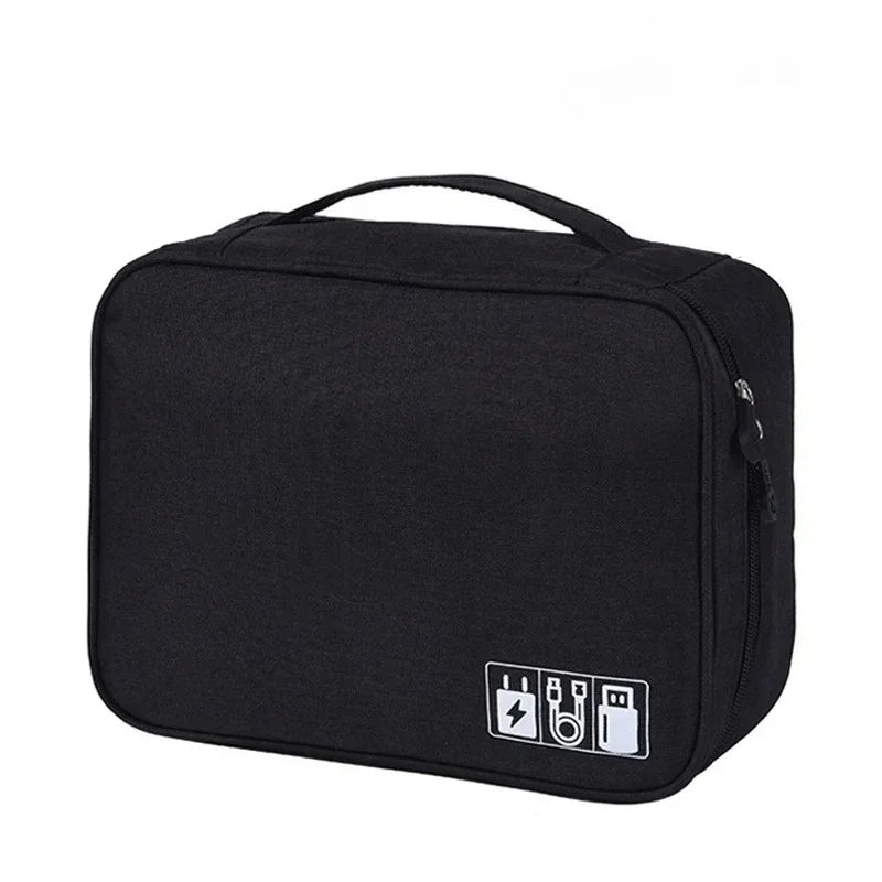 Travel Cable Organizer Bag, Portable Electronics Storage Case, USB Charger & Cord Holder, Waterproof Digital Accessory Pouch