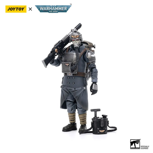 JOYTOY Warhammer 40k 1/18 Action Figures Anime 10.3cm Astra Militarum Death Korps of Krieg Veteran Squad Guardsman