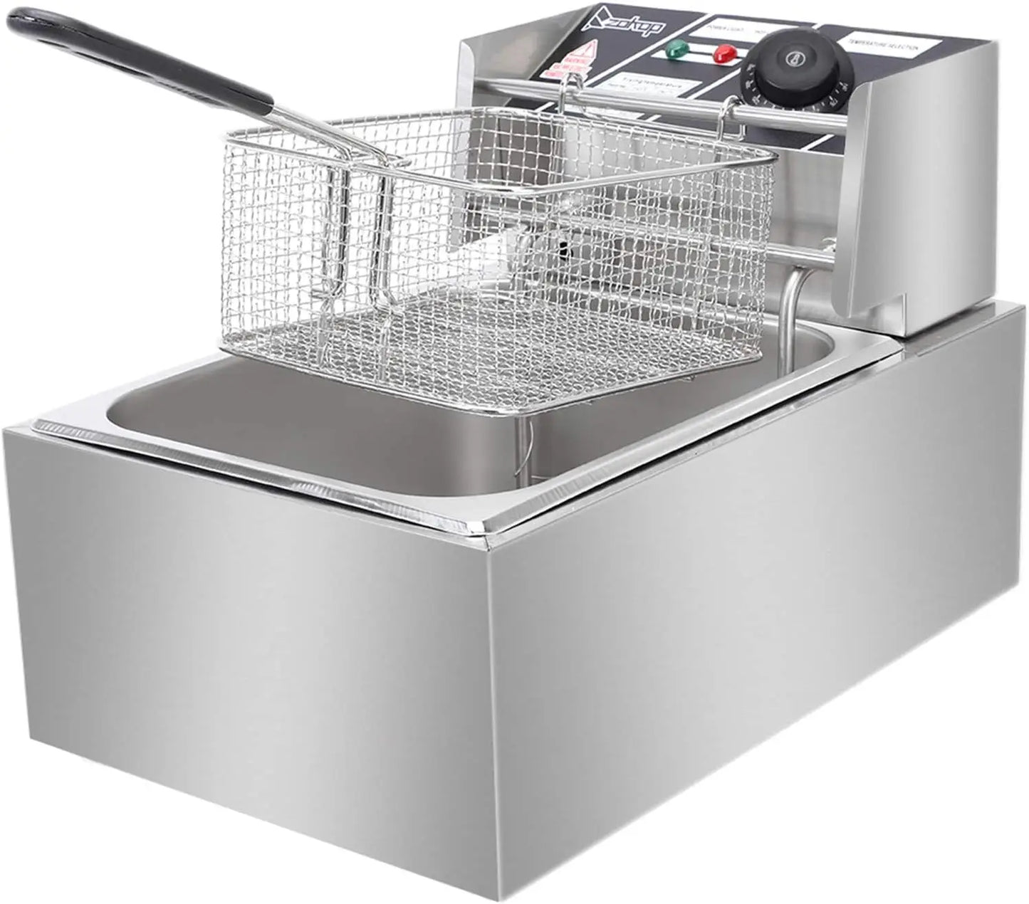Iosn Electric Fryer Stainless Steel Countertop Deep Fryer