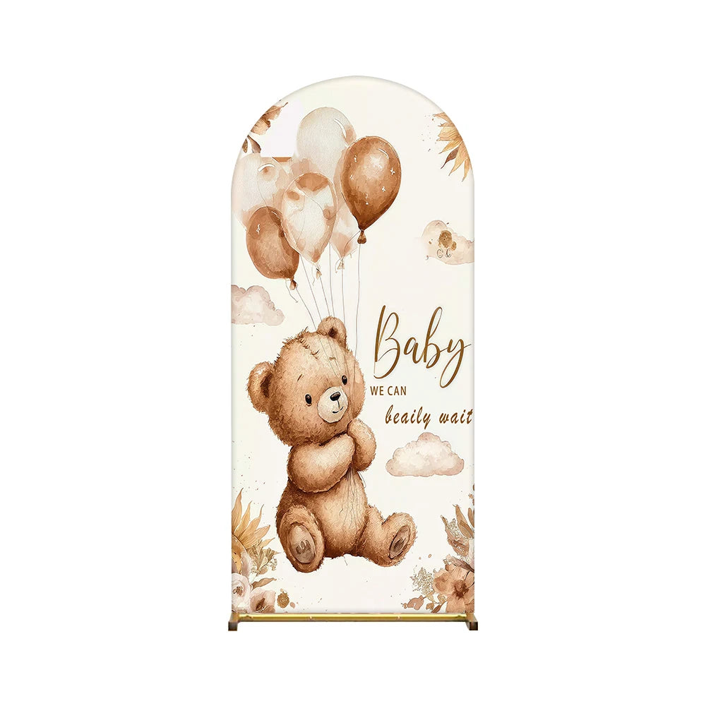 Teddy Bear Hot Air Balloon Theme Arch Backdrop, Cute Style, Durable, Kids Birthday/Party Decor, Seasonal Use, Event Scene