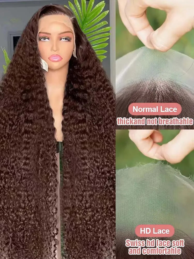 Fiquetel Remy Brazilian Hair Lace Front Wig Deep Wave