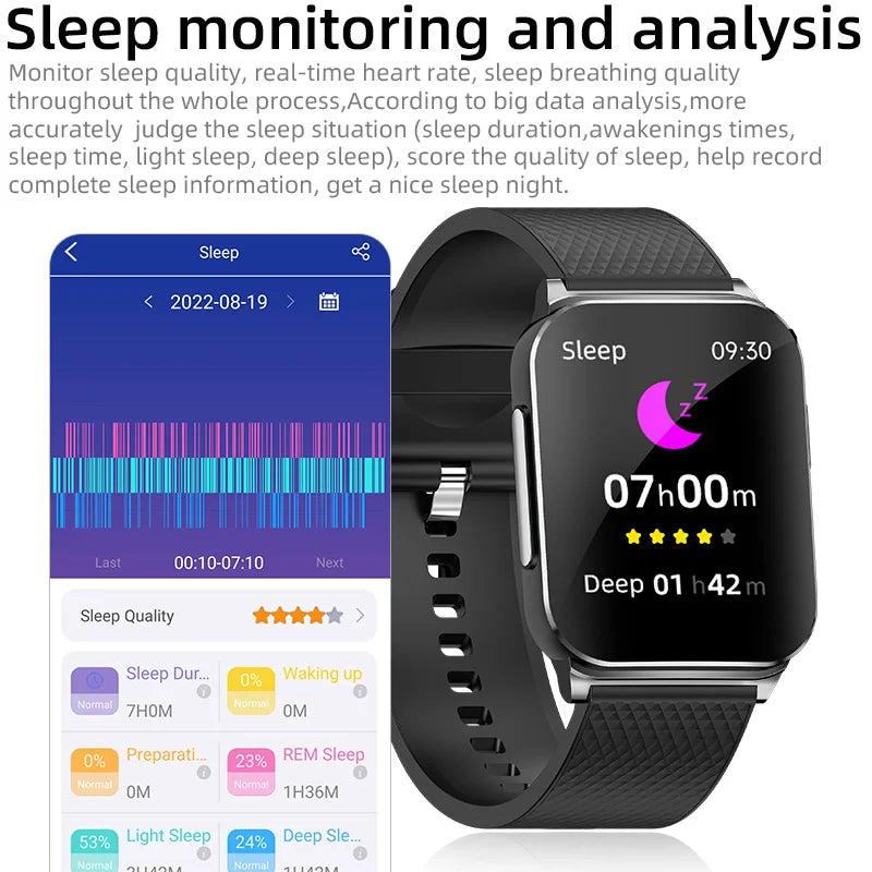 ECG HRV Smart Watch Heart Rate Blood Pressure Sleep Monitor