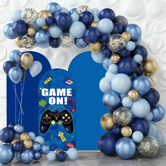 Game On Gaming Theme Arch Backdrop, Stylish, Durable, Kids Birthday/Party Decor, Seasonal Use, Event Scene
