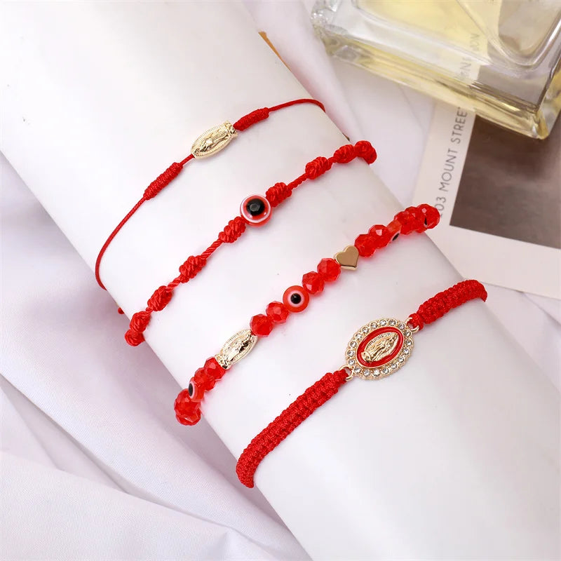 Bonitter Beaded Virgin Mary San Judas Bracelets Set