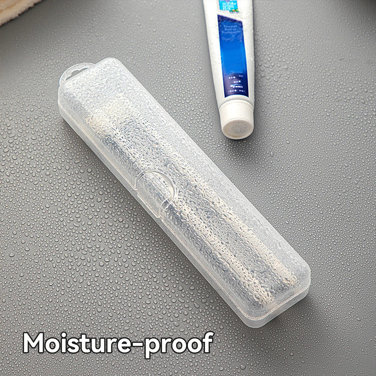 WORTHBUY Toothbrush Box Transparent Organizer Case Travel Portable Toothbrush Holder Plastic Toothpaste Box Storage Container