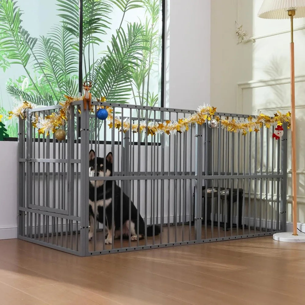 Heavy Duty Dog Playpen With Door For Indoor Outdoor Use