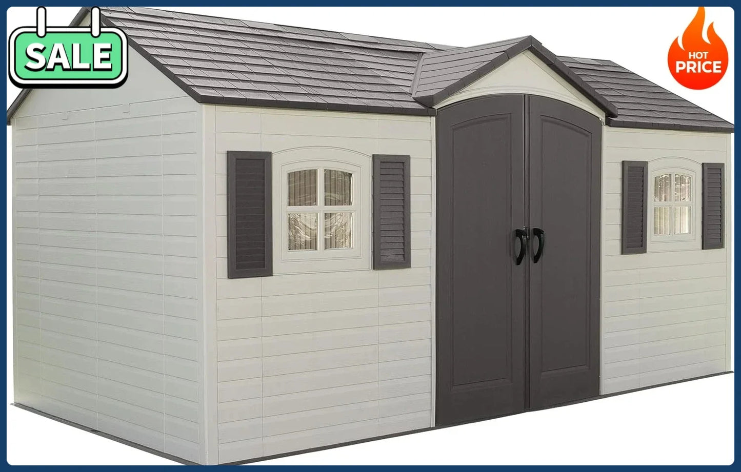 Outdoor Storage Shed Heavy Duty Waterproof UV Resistant Alloy Frame