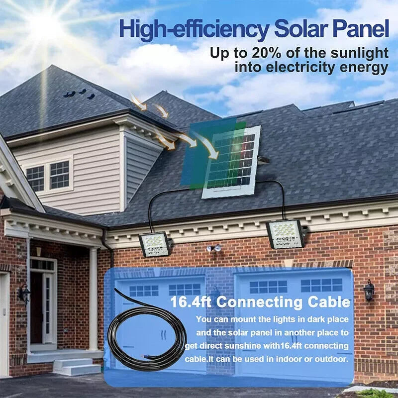 Solar Street Light 300W LED Flood Lamp Dusk To Dawn