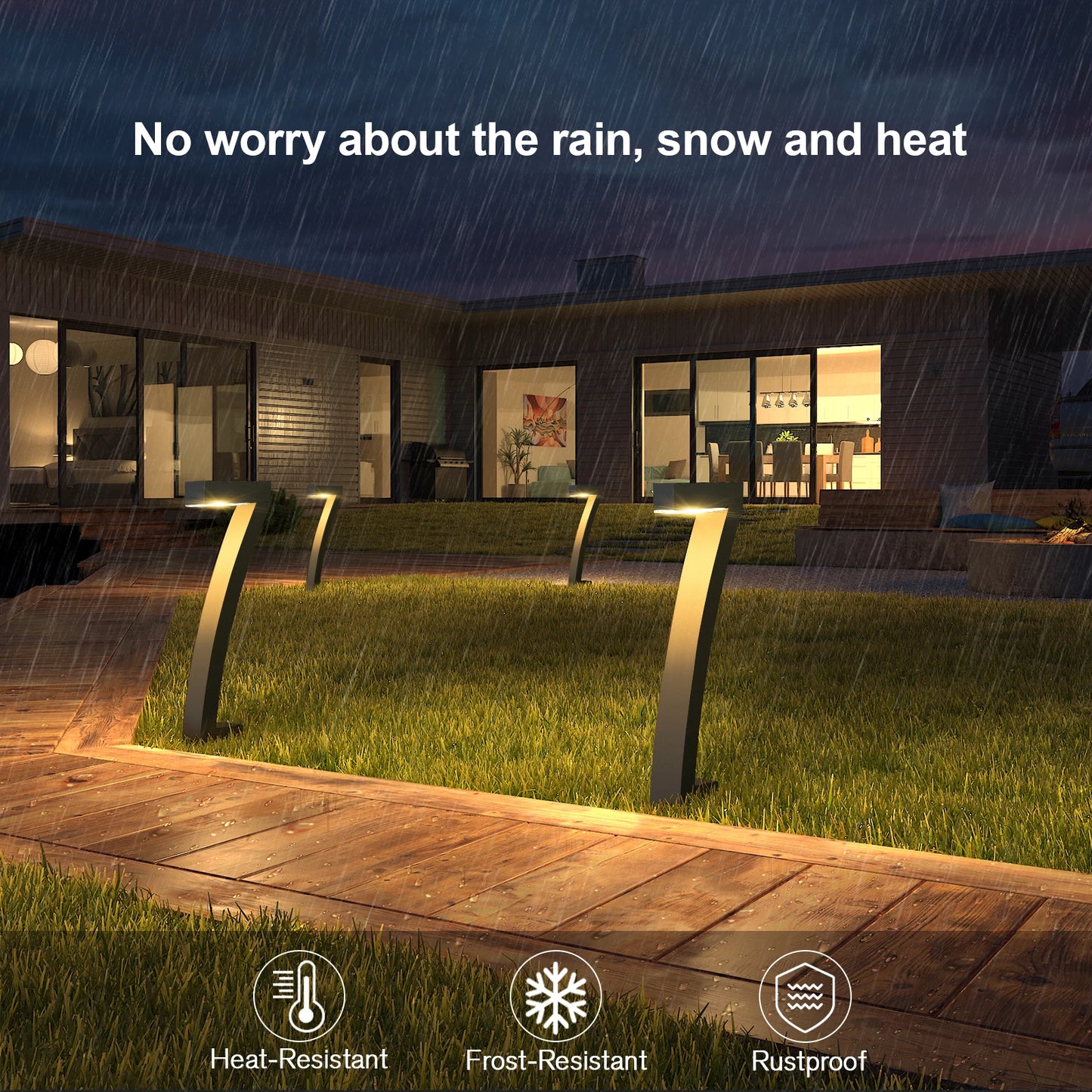 KPSTEK Solar Pathway Lights LED 12Hour Auto On Off Garden