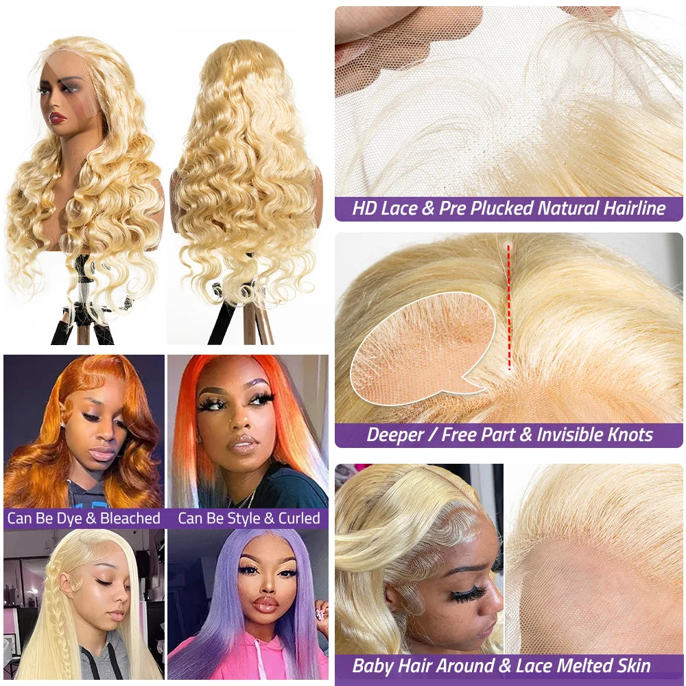 CanaryFly Body Wave HD Lace Front Wig Remy Human Hair
