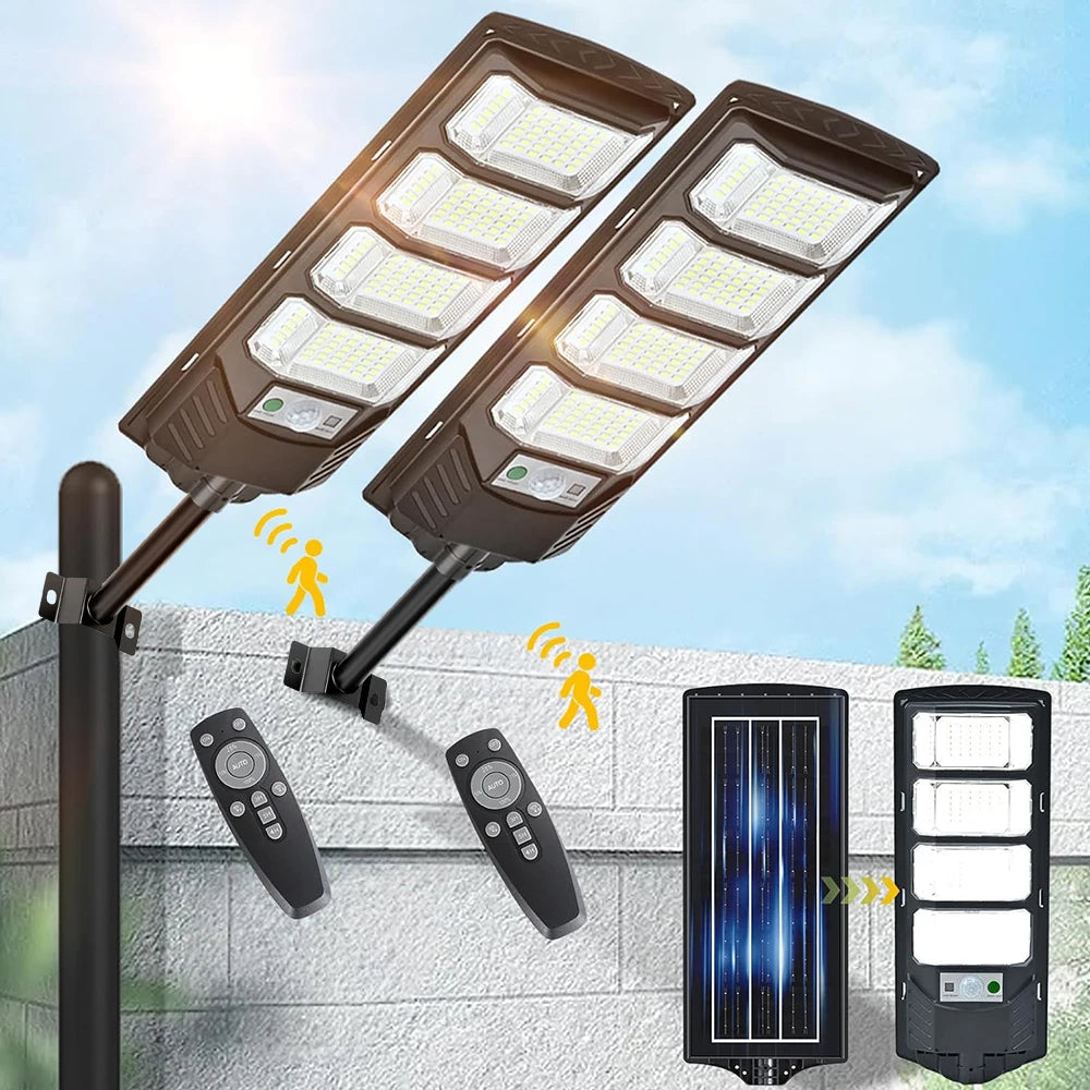 80000LM 192LED Solar LED Street Light With Motion Sensor