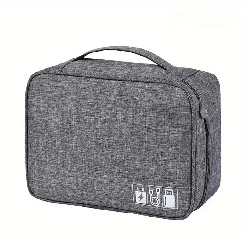 Travel Cable Organizer Bag, Portable Electronics Storage Case, USB Charger & Cord Holder, Waterproof Digital Accessory Pouch