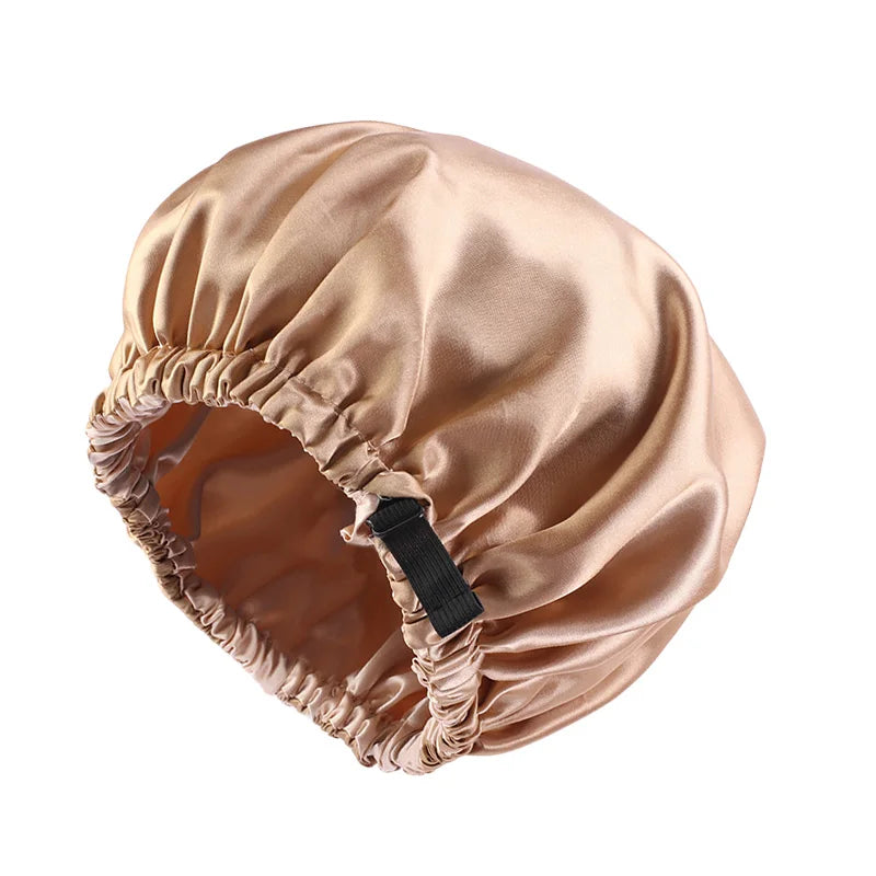 Gathertop Satin Bonnet For Sleeping Adjustable Sleep Cap