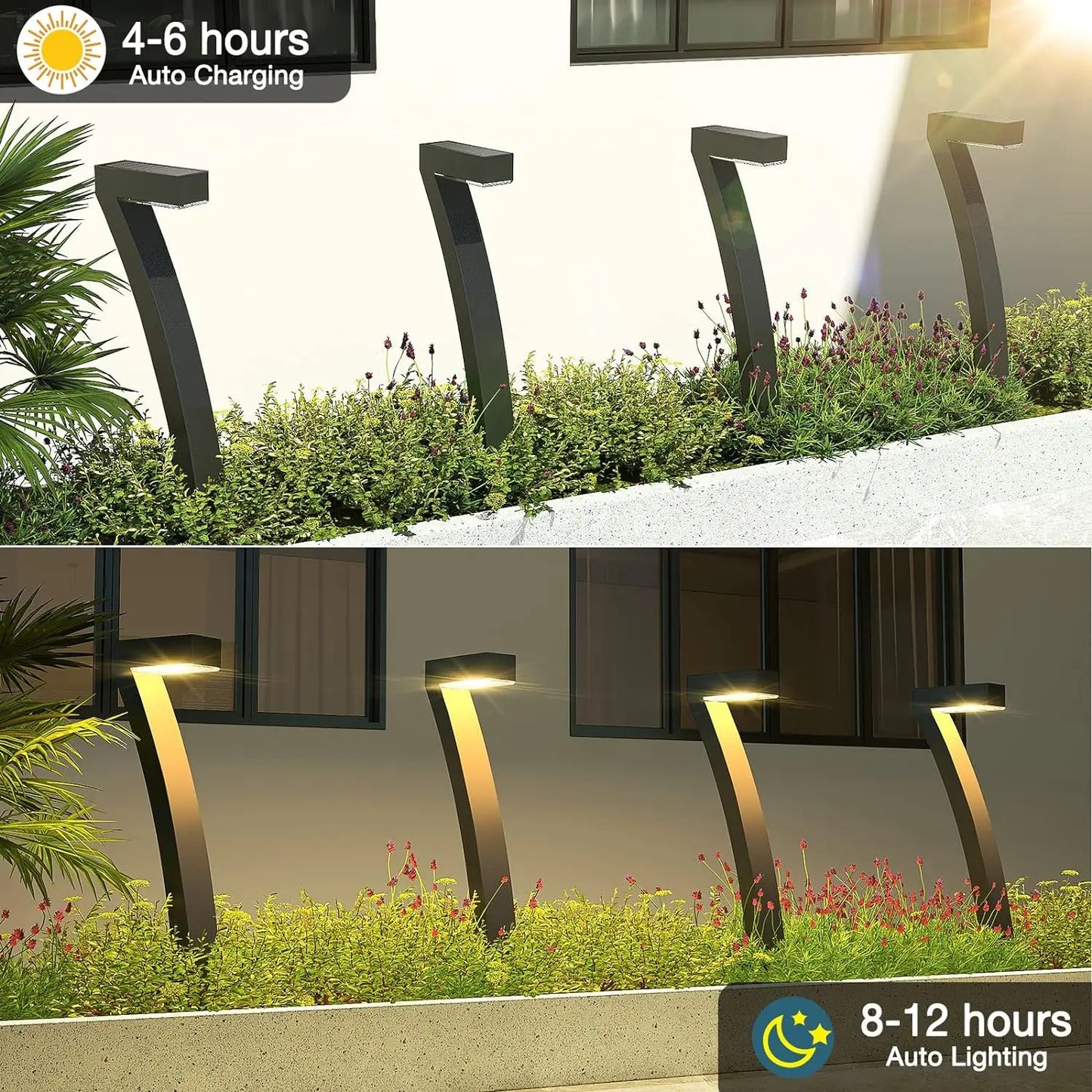 KPSTEK Solar Pathway Lights LED 12Hour Auto On Off Garden