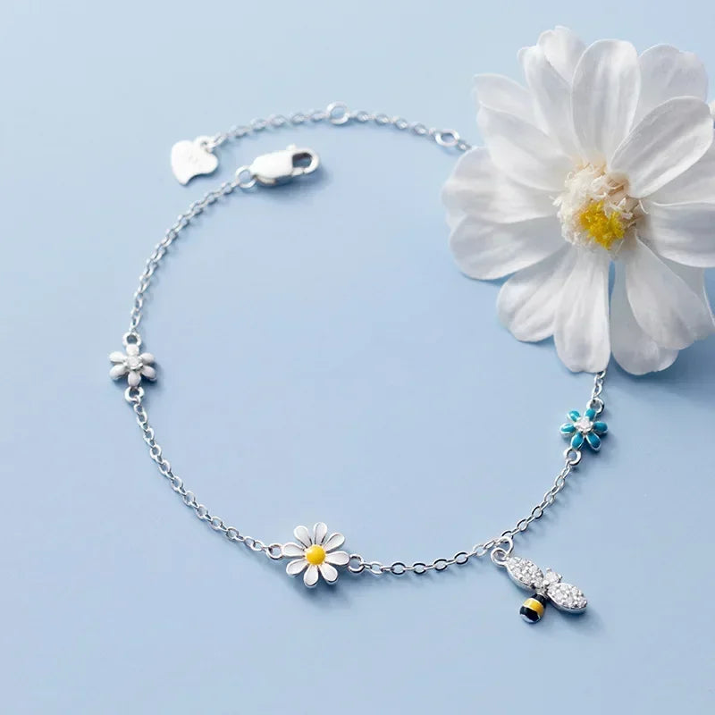 Wing Of Dream 925 Sterling Silver Charm Bracelet Zircon