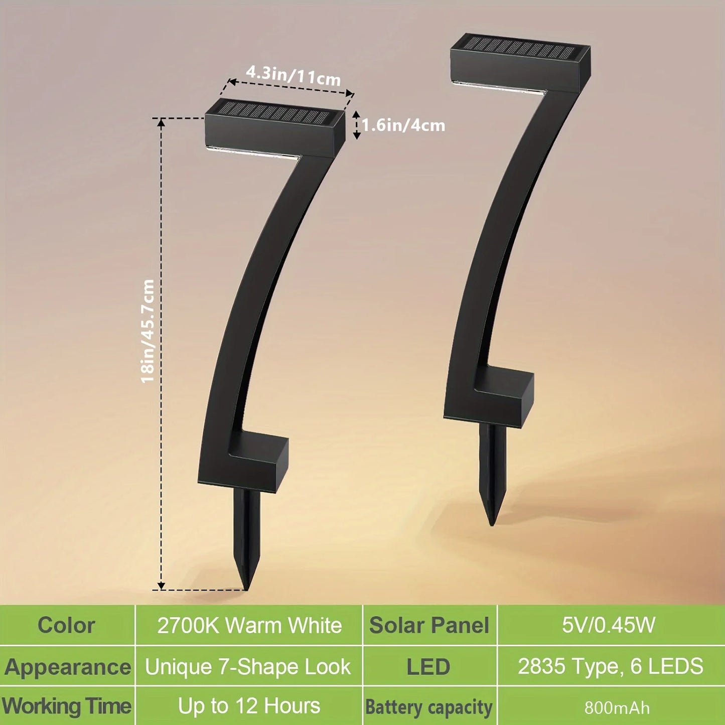 KPSTEK Solar Pathway Lights LED 12Hour Auto On Off Garden