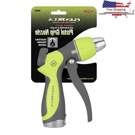 Heavy Duty Garden Hose Nozzle With Adjustable Flow And Grip