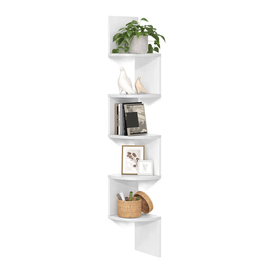 VASAGLE Five Tier Corner Wall Shelf And Plant Shelf