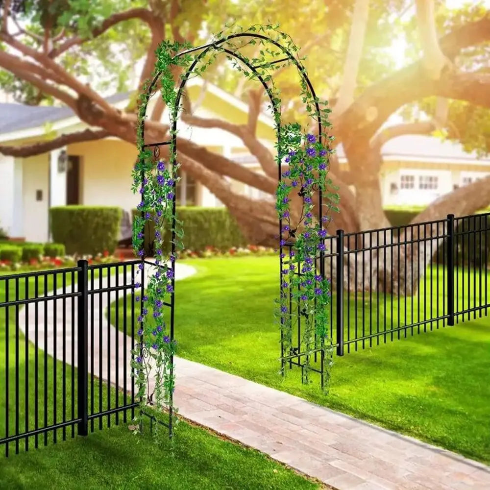 Arch Trellis Metal Garden Plant Stand Weather Resistant Pergola