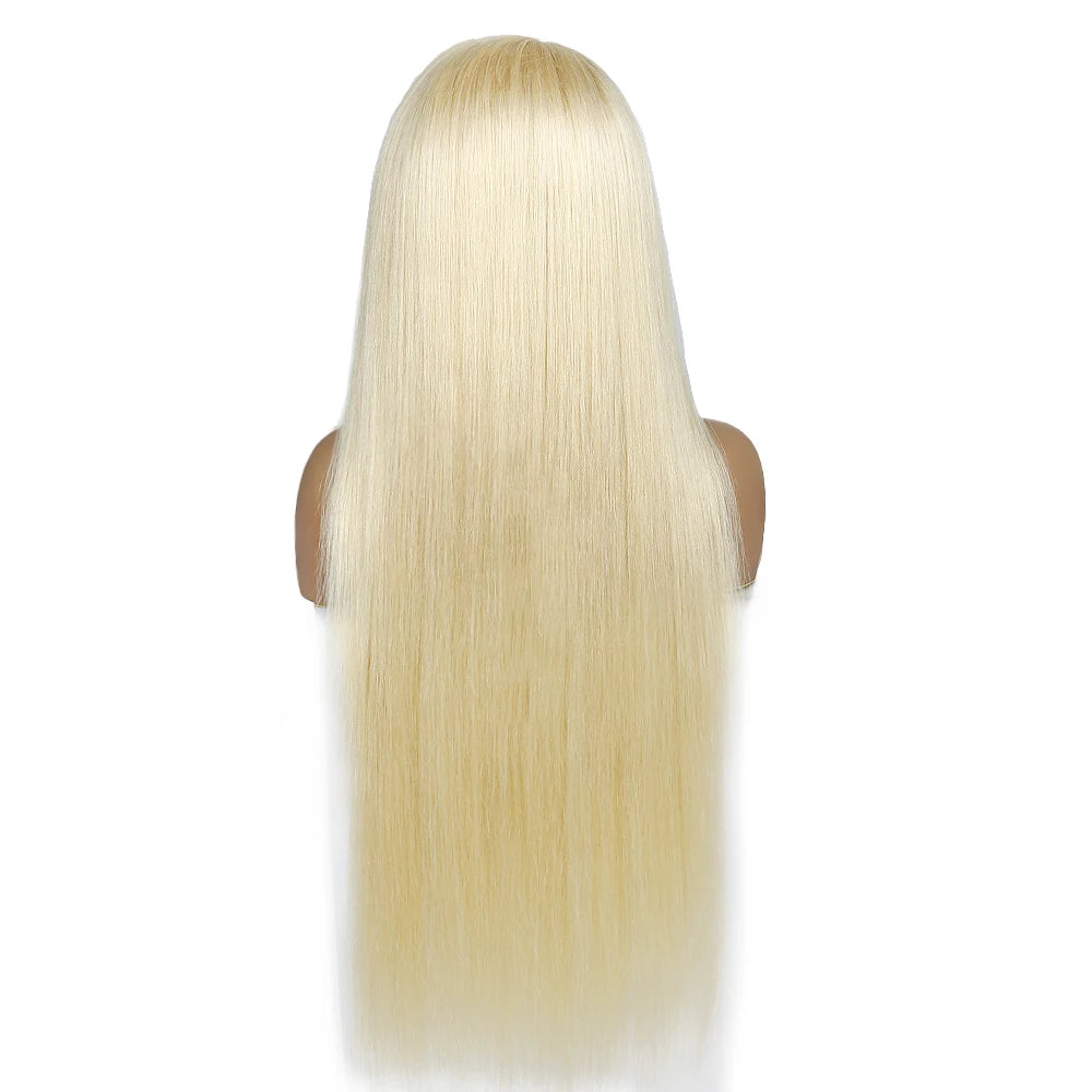 Mamushow Remy Human Hair Straight Lace Front Wig HD Lace