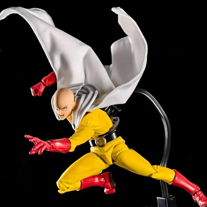 New Hot One Punch Man Saitama Amazing Yamaguchi Revoltech Saitama In Stock Anime Action Collection Figures Model Toys Gifts