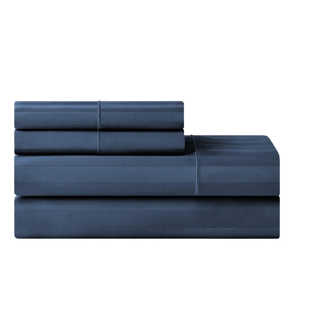 Dutrieux Egyptian Cotton Bed Sheets Set Striped 4 Piece
