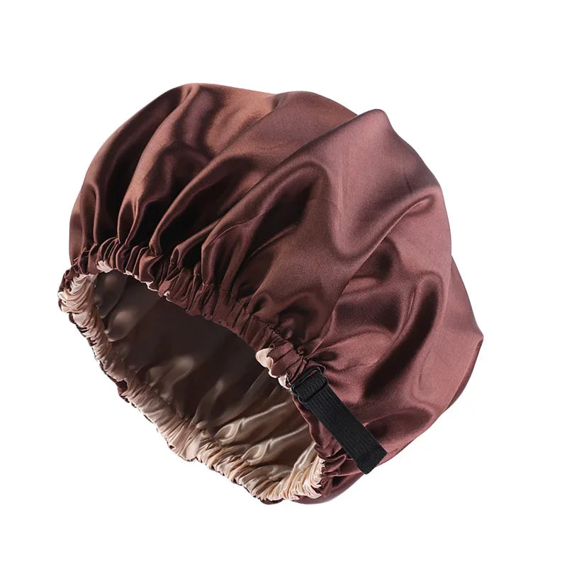 Gathertop Satin Bonnet For Sleeping Adjustable Sleep Cap