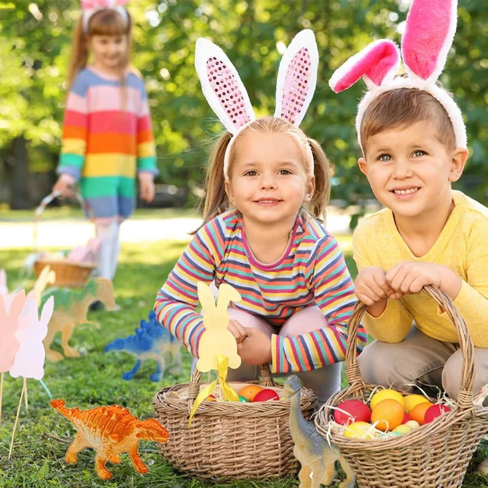 12Pcs Prefilled Easter Eggs with Dinosaur Toys Easter Basket Stuffers Surprise Easter Eggs Party Favors for Kids